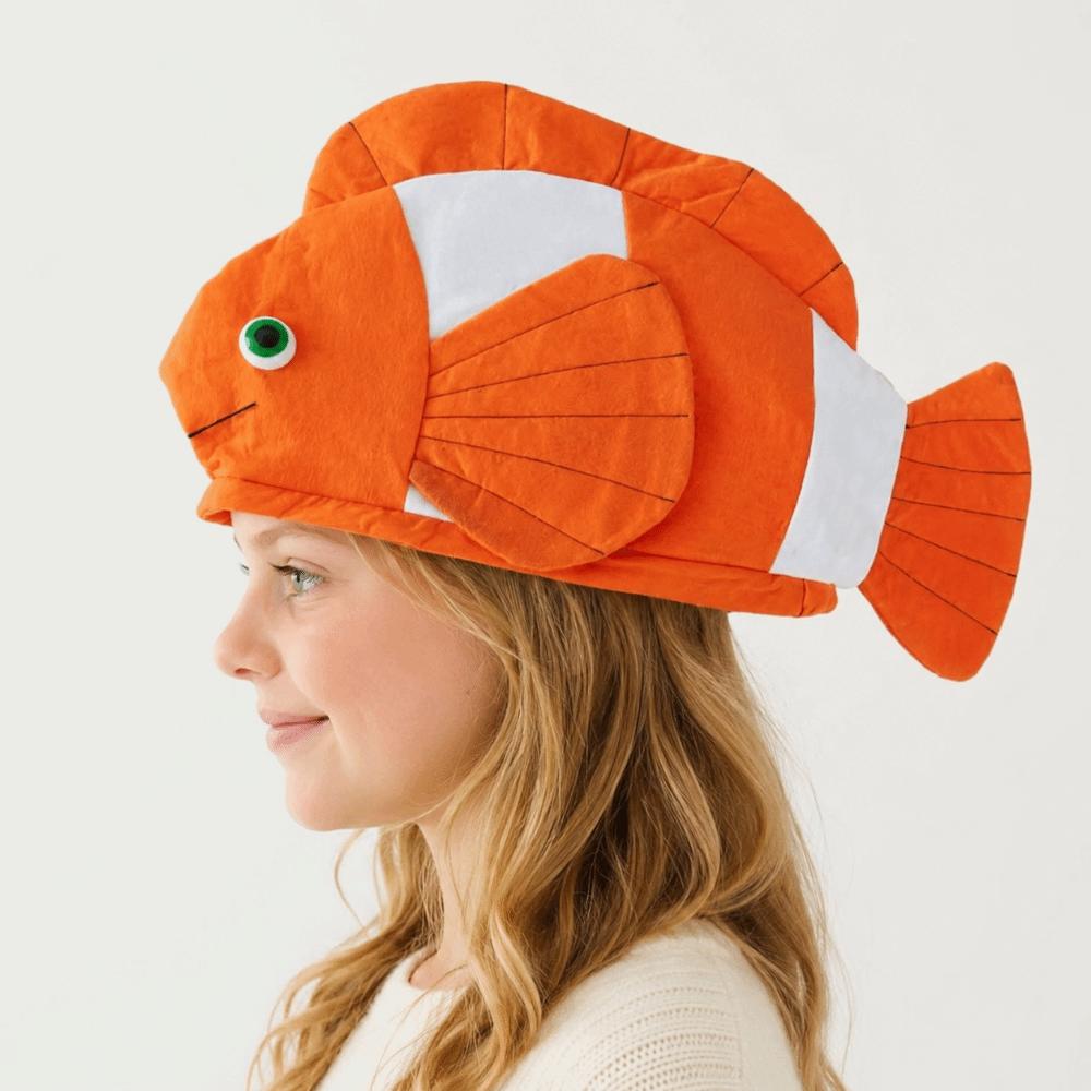 Creative Cartoon Fish Hat Funny Halloween Headgear Fish Head Cover Role Playing
