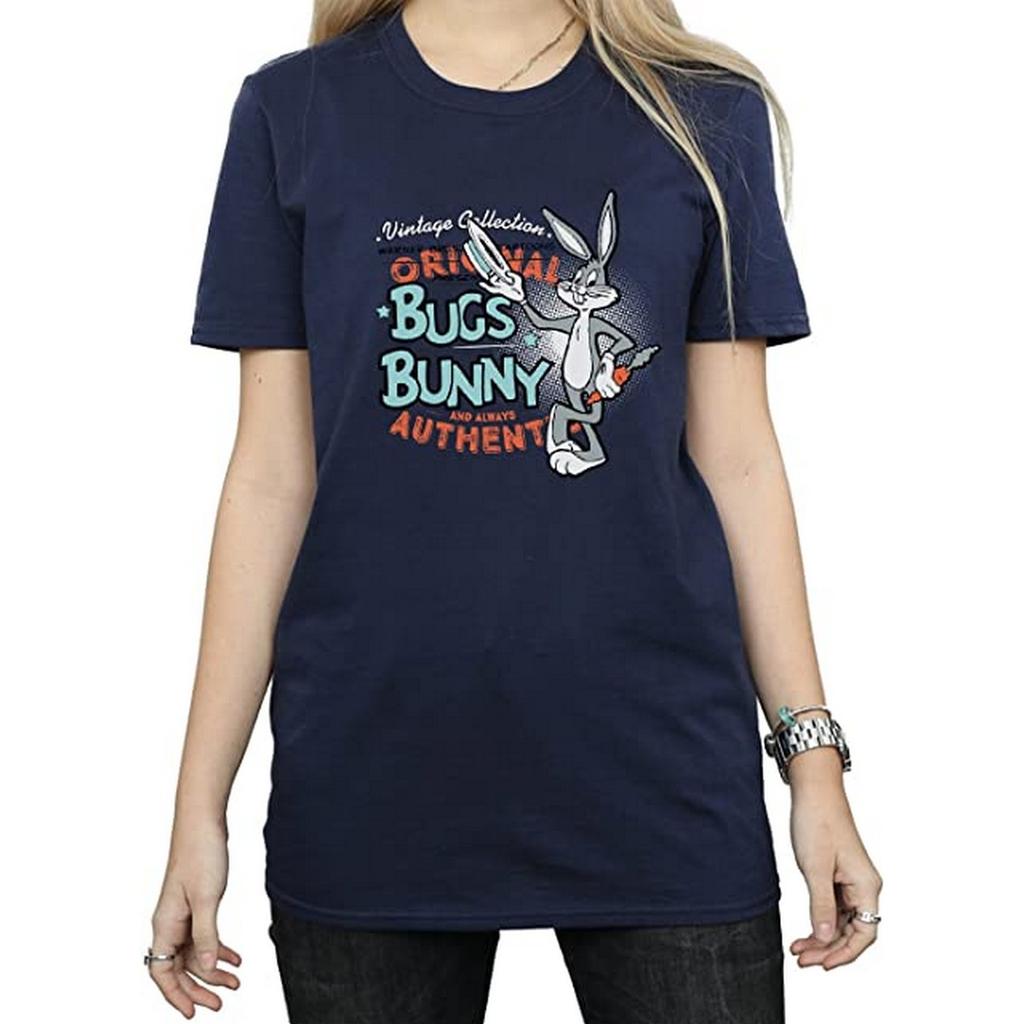 Looney Tunes Womens/Ladies Bugs Bunny Vintage Cotton Boyfriend T-Shirt