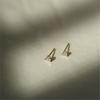925 Sterling Silver Plated 14K Gold Mini Zircon Heart StudEarrings for Women Student Korean Everyday Versatile Jewelry