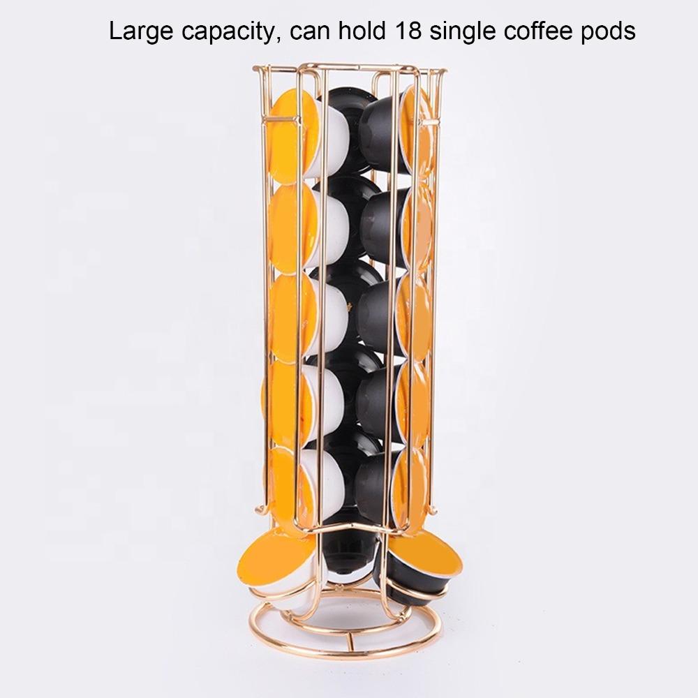Iron Wire Construction Coffee Capsule Organizer Coffee Capsule Storage Rack Countertop Storage