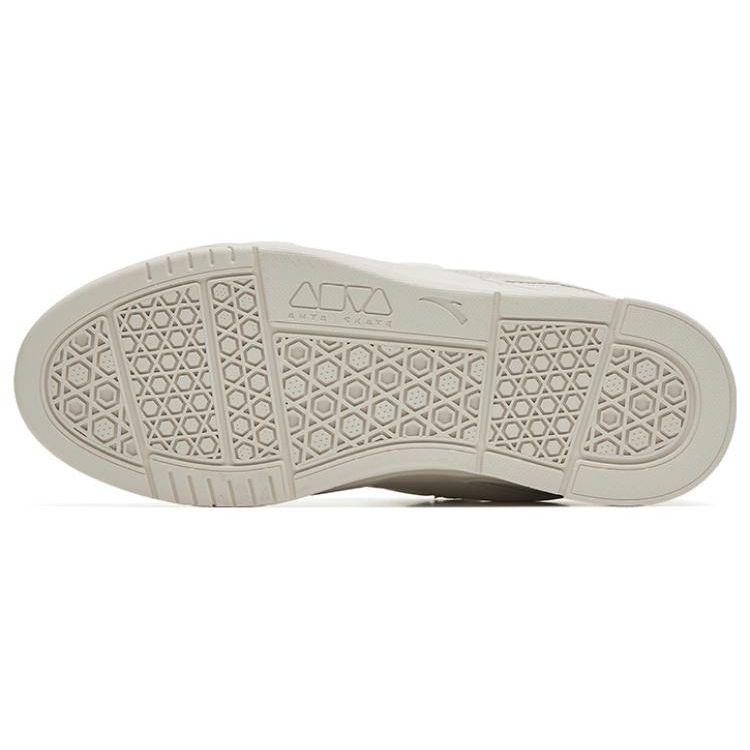 Anta Aojie Bread Shoes Non-Slip Wear-Resistant Low-Top Skate Shoes Women Sneaker White Gray 122248053-6