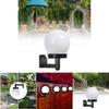 Modern Outdoor Led Wall Light Glass Stainless Steel Globe Design Ip44 Certified