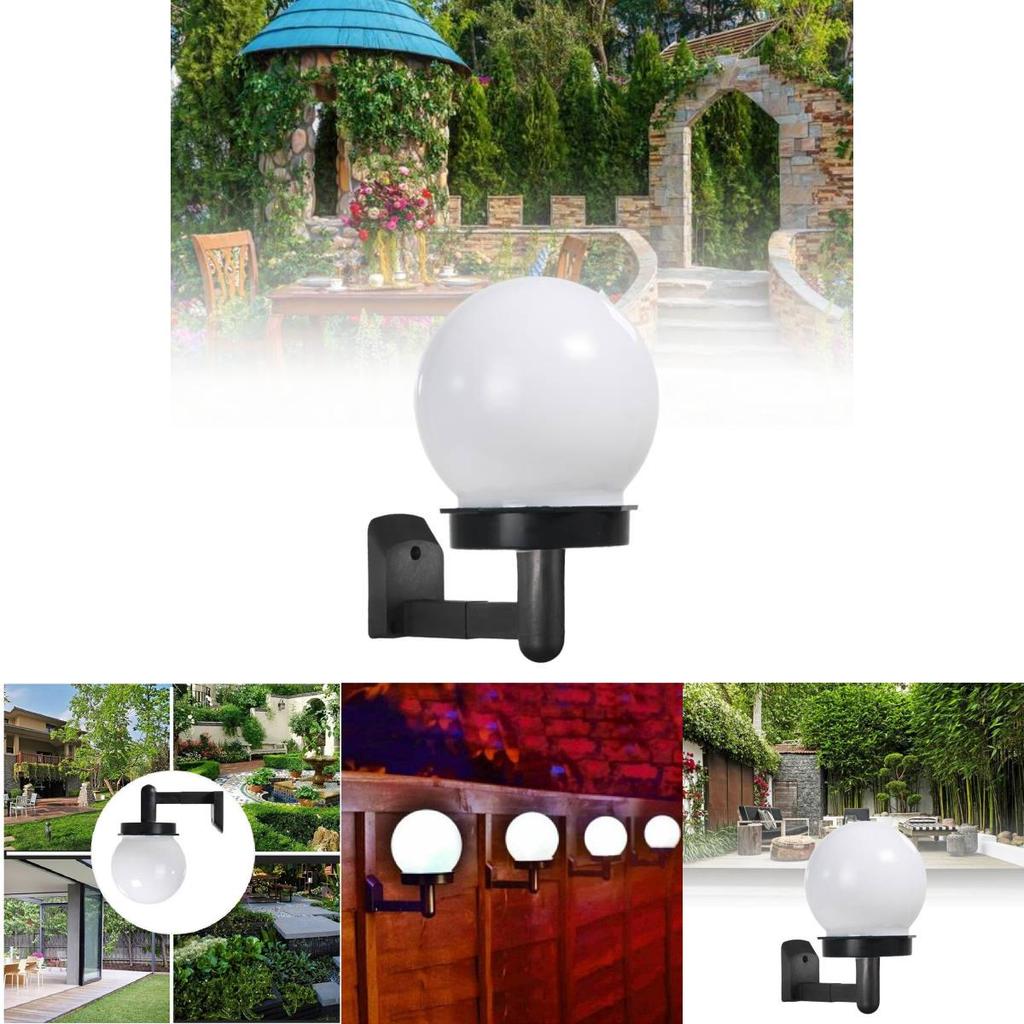 Modern Outdoor Led Wall Light Glass Stainless Steel Globe Design Ip44 Certified