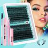 Diy False Eyelash Extension Set, Multi-Hair Single Cluster 9-16Mm Length Mixed Eyelashes