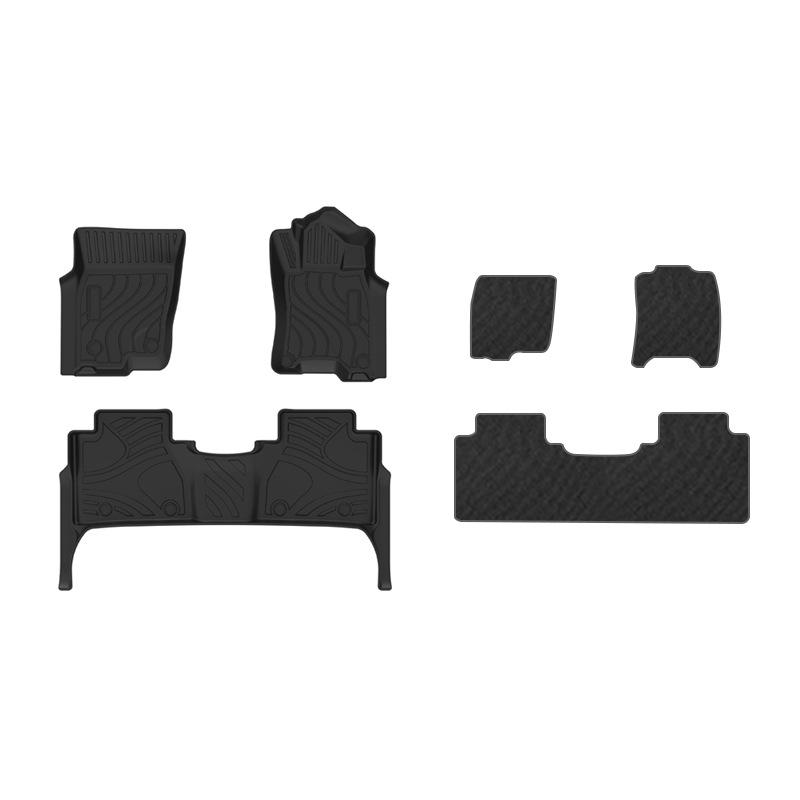 Nissan Navara NP300 Right-Hand Drive TPE Waterproof Floor Mats - Eco-Friendly Rubber Interior Carpets.