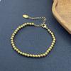 Oriental Charm Gold-plated Necklace Round Golden Hand Chain Fashion Bead Bracelet  Women