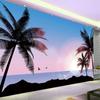3d Coconut Tree Mural Beach Seascape Fashion Wall Painting Living Room Tv Sofa Bedroom Background Wallpaper