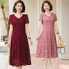 Elegant Floral Summer Chiffon Dress for Stylish Middle-Aged Women