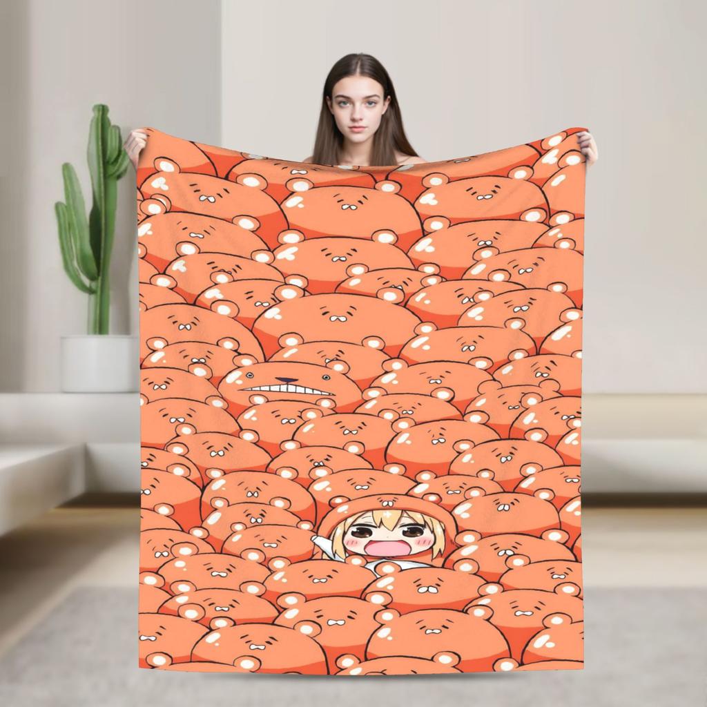 Himouto Umaru Chan Anime Flannel Blankets Super Soft Throw Blanket for Couch Chair Street Trend Bedspread Sofa Bed Cover