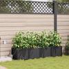 Garden Planter Set 4 pcs Black 160 x 40 x 37.5 cm Plastic