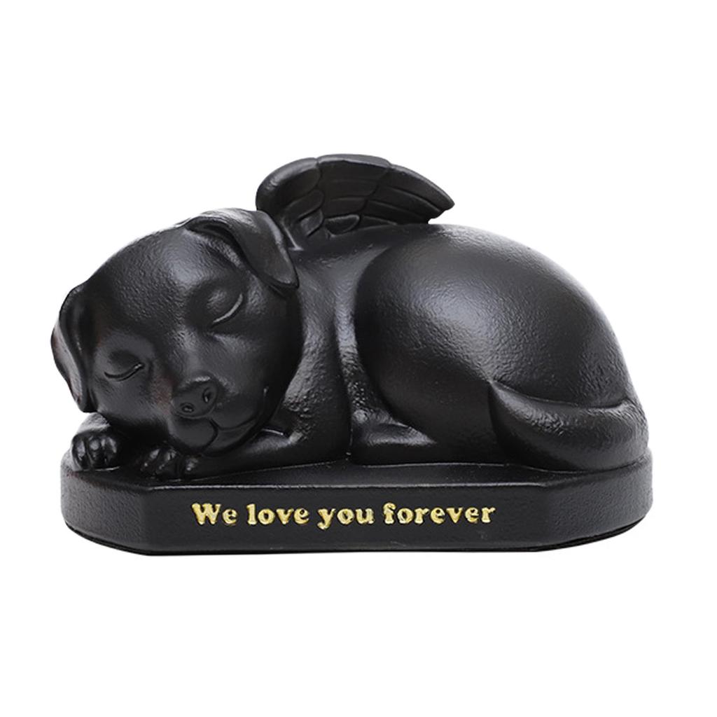 Pet Urns Cremation Memorial Urn Keeping Precious Resin Sleeping in Angel Wing Statue Memory for Indoor, Backyard, Living Room