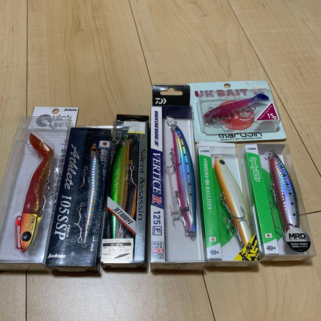 Used Seabass lure set flat