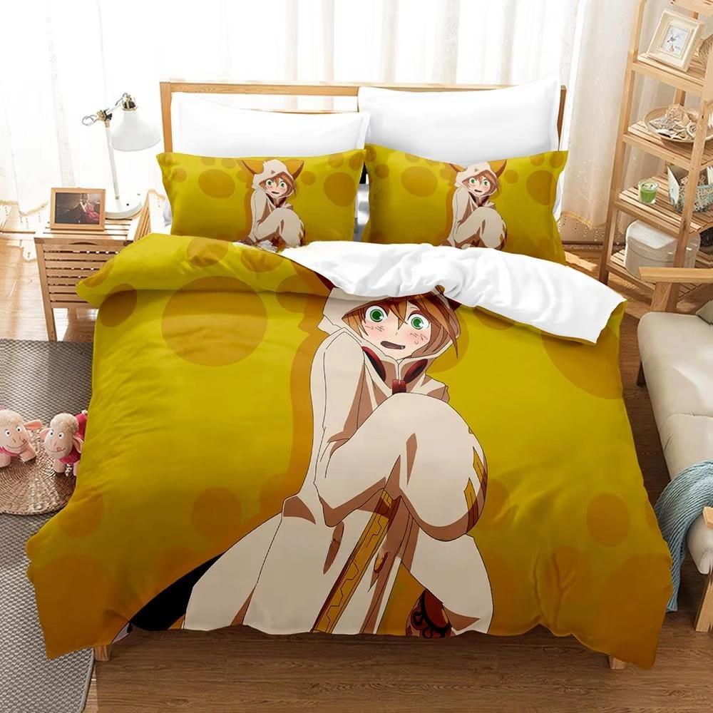 New Personality 3D Printed Anime Blazblue Bedding Set Cartoons three-piece set Adult Kid Bedroom Duvet cover Sets Home Textiles