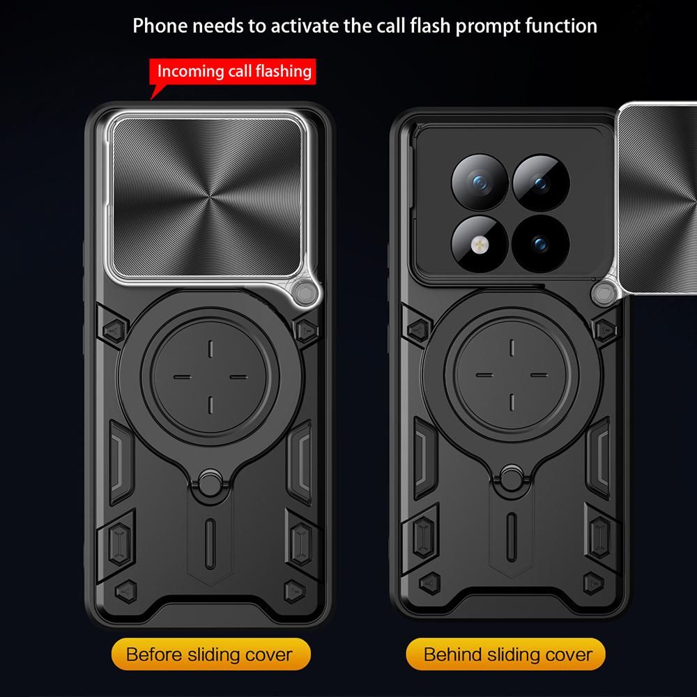 Slide Lens Cover for Xiaomi Redmi Note 15 / 15 Pro Plus 5G Case Magnetic Ring Holder Protection Phone Cover Capa