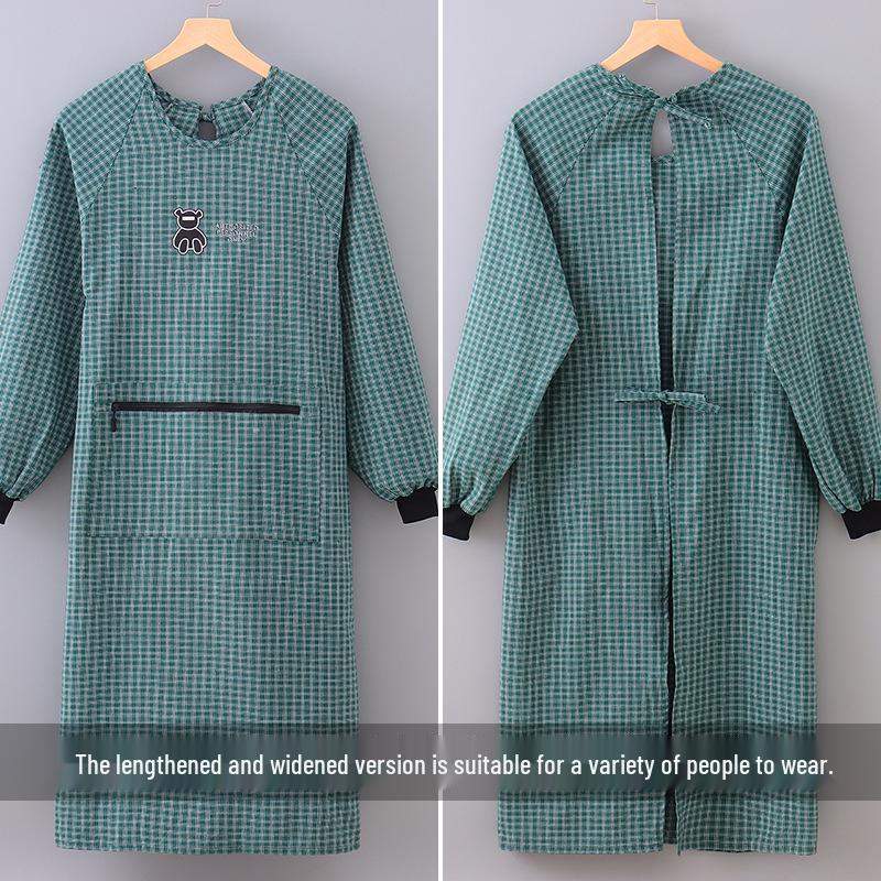 Knee-Length Long-Sleeve Kitchen Apron - Cooking Protective Clothing for Women & Men (2023)
