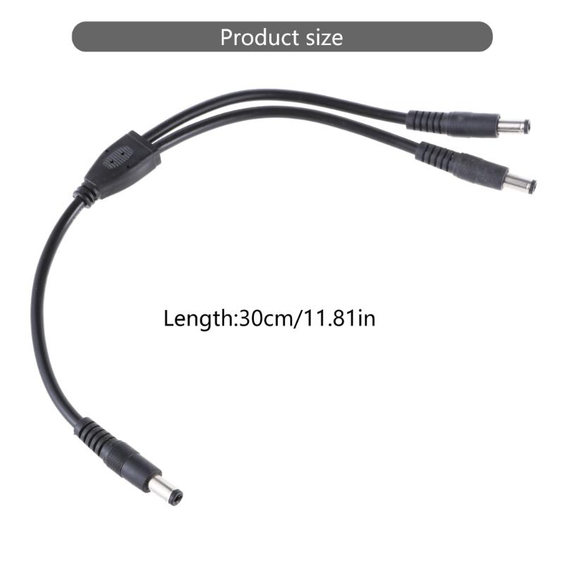High Conductivity DC5525 Power Y Splitter Cable CCTV Power Splitter Cable Connecting Two Devices with 5.5MMx2.1MM Input