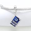 Copper Blue Can Open Passport Beads Original Pendants Bracelet Charm Jewelry Party Diy Trendy Gifts