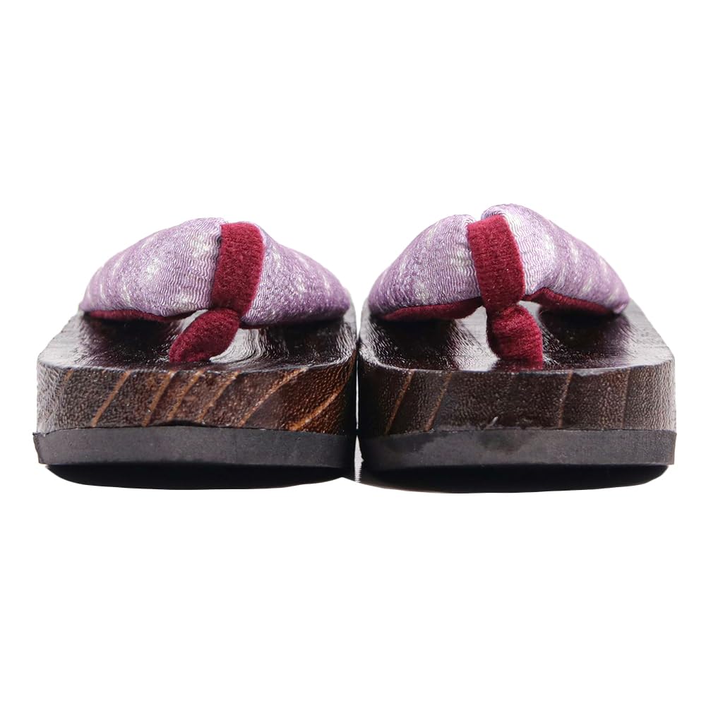Geta Burnt Girls [KYOETSU] Clogs, Dull, Paulownia, (4 Lilac, Measurement_18_point_0_centimeters)