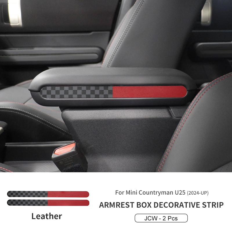 For BMW Mini Countryman U25 2024 Door Decorative Strip Armrest Box Side Strip Sticker Steering Wheel Cover Car Interior Sticker For Mini U25