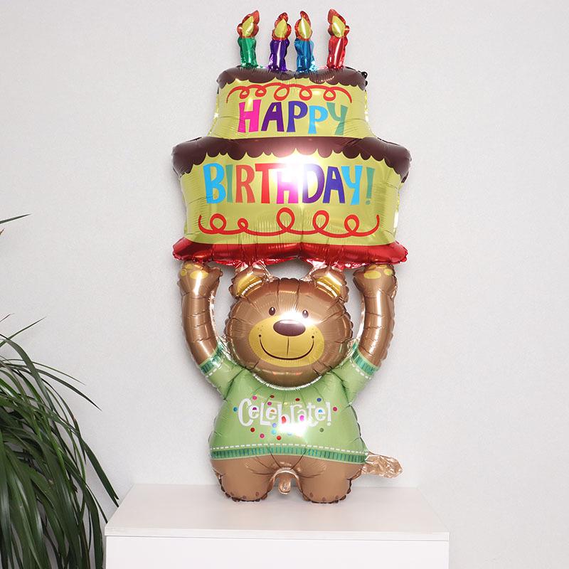 Gradient Rainbow Balloon with Crown for Girl's First Birthday Party Background Decoration