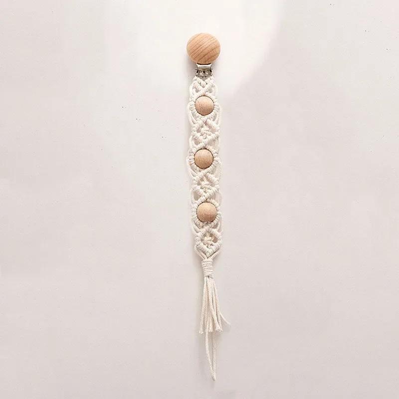 

Винтажная простая цепочка для пустышки, связанная крючком, для новорожденного, пустышка для прорезывания зубов, зажимы для жевательной пустышки, зажим ручной работы, детская хлопковая кисточка, пустышка