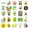 50 Avocado Series Stickers, Cute Avocado Cartoon Style Graffiti Stickers