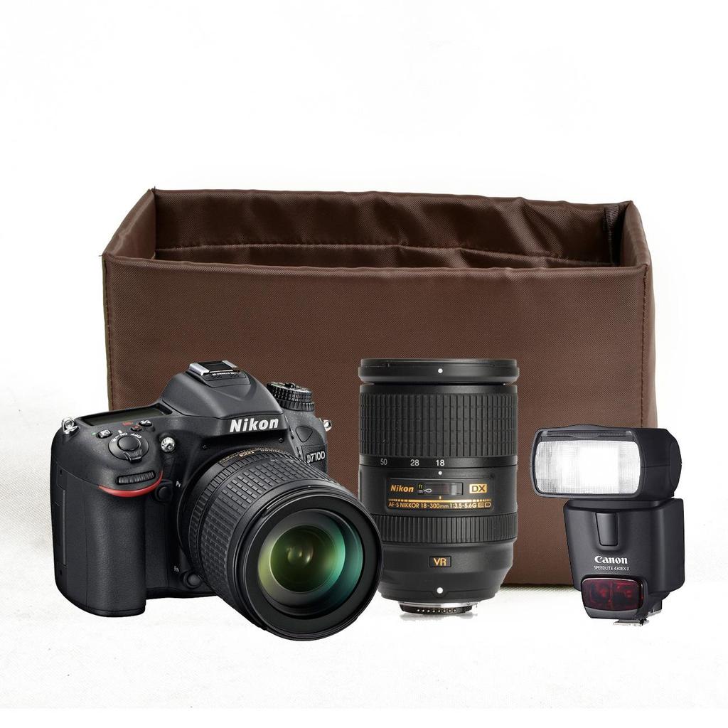 Men's Oil Wax Canvas and Leather Water-Repellent SLR Camera Shoulder Bag