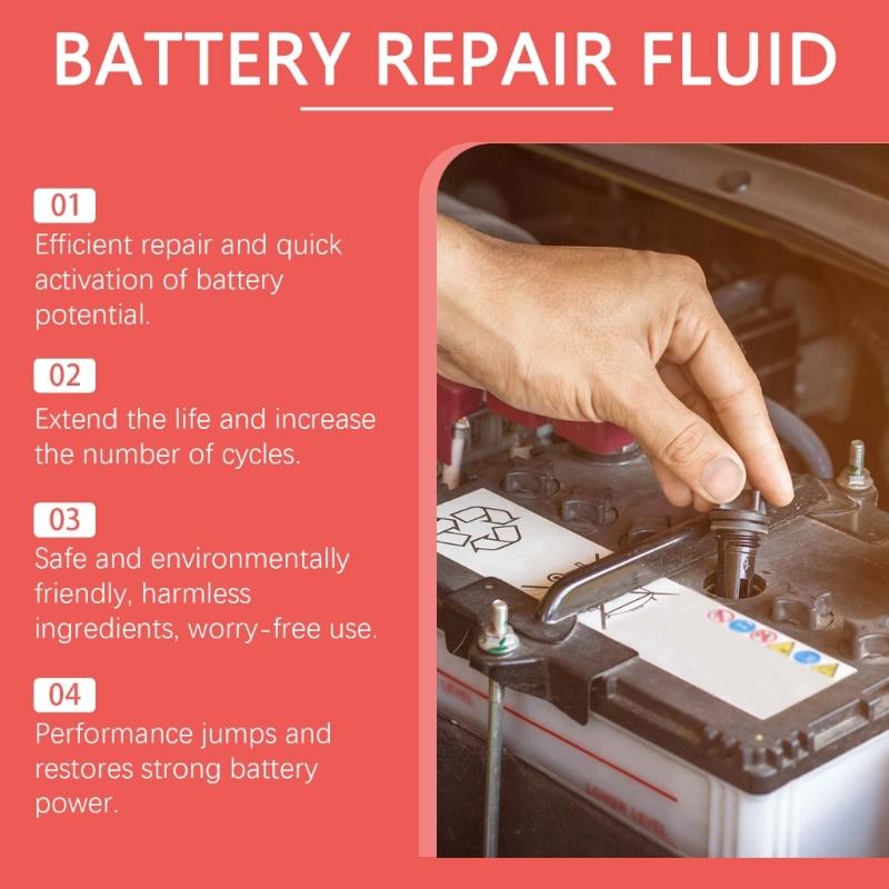 High Efficiency Battery Restorer 100ml Car Battery Recovery Solution Motorcycle Battery Rejuvenator for Vehicle
