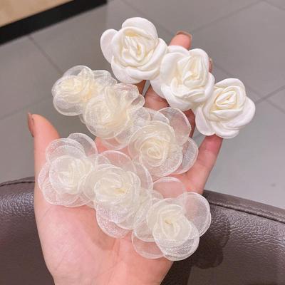 Camellia Summer Hairpin: Elegant Side & Back Clip for Women's Bangs