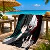 Tokyo Ghoul Kaneki's Struggle Beach Towel, Quick-drying, Easy to Care for, Suitable for Both Fitness and Beach Vacations,Sports Essential