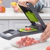 Vegetable Cutter Multifunctional Kitchen Tool 5-in-1 Food Chopper for Tomato Carrot Cheese Onion Handheld Slicer Dicer Grater