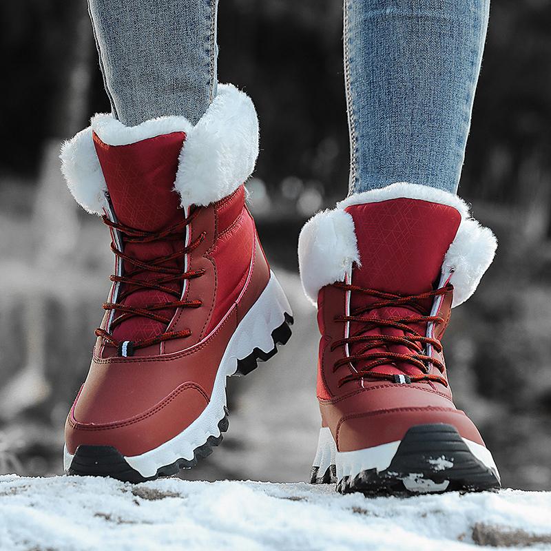 Women's Winter  Casual Snow Boots Warm Plush Outdoor Hiking Boots