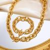 Gold Bracelet Stainless Steel Ot Buckle Thick Chain Large Chain Fashion Jewelry Ladies 803