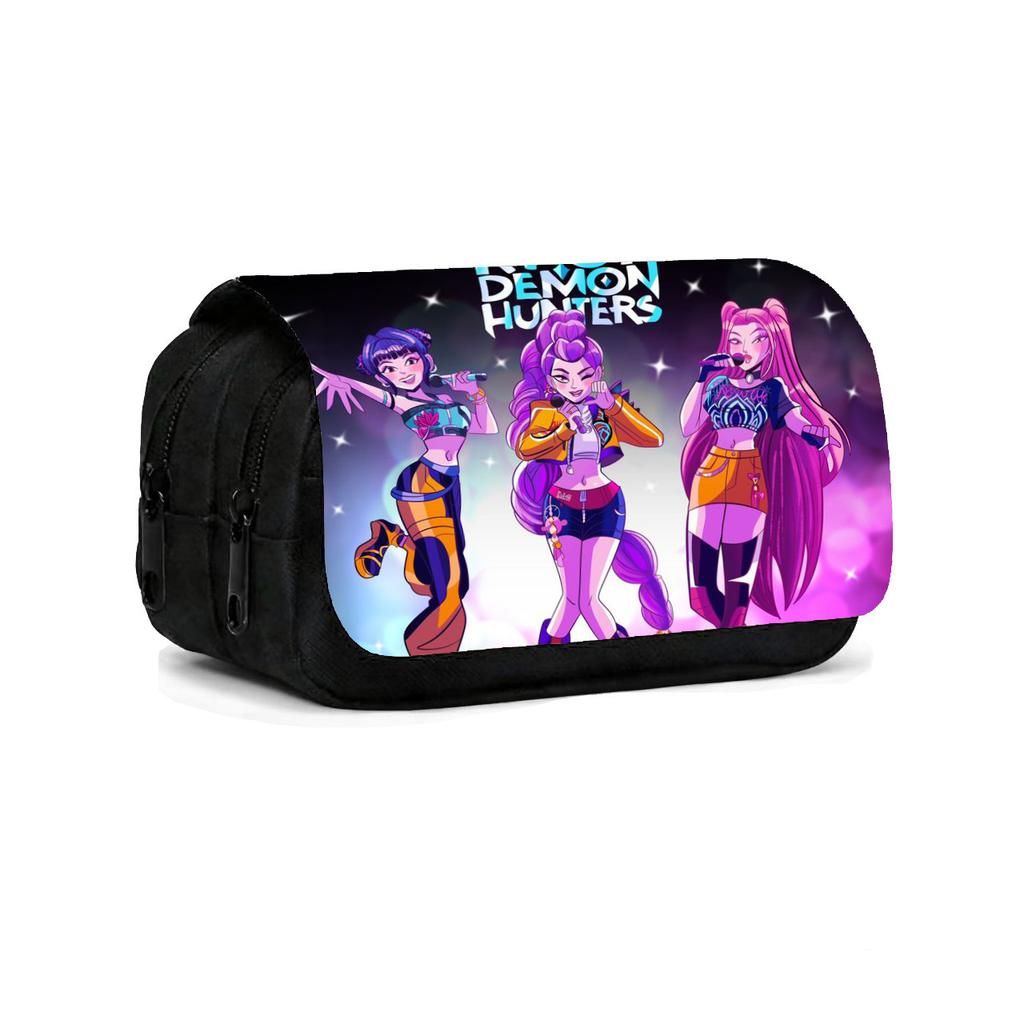 K-Pop Witch Hunters Children'S Double Flip Pencil Case Student Large Capacity Pencil Case Double Pencil Case