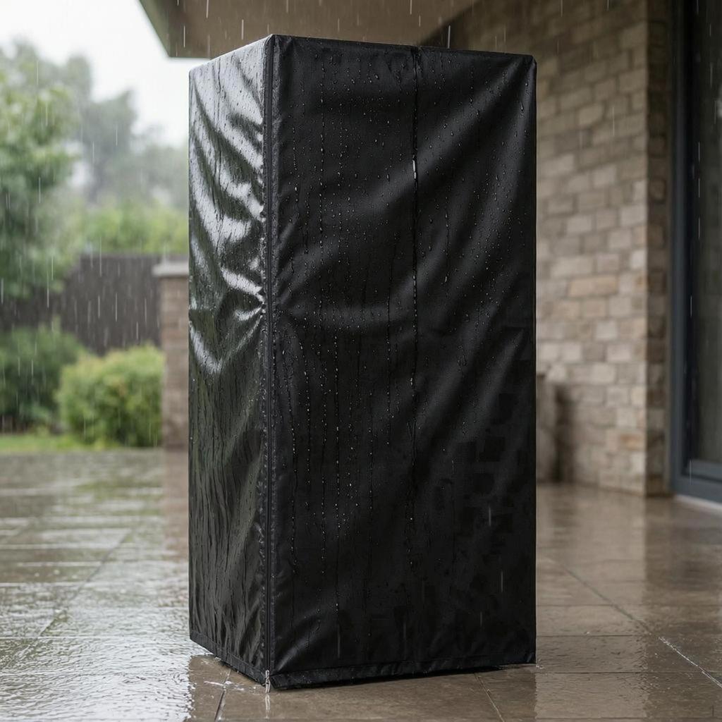 Upright Refrigerator Cover Oxford Cloth Vertical Fridge SilverCoated 56x59x87cm