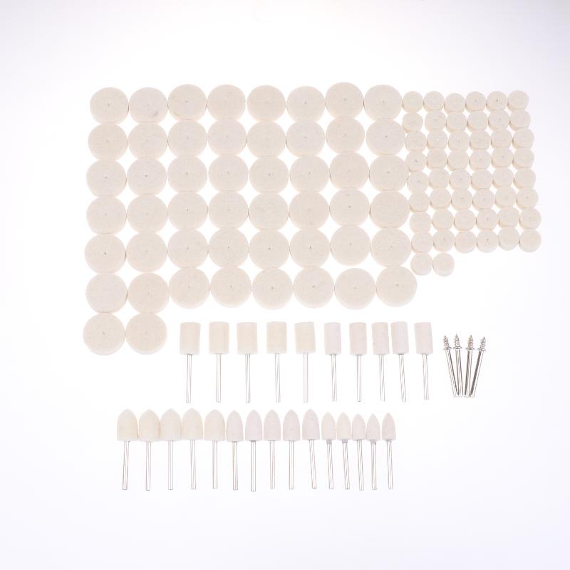 Hot 1Set Wool Felt Polishing Wheel Kit - Multi-Shape Buffing Set For Rotary Tools, Ideal For Metal