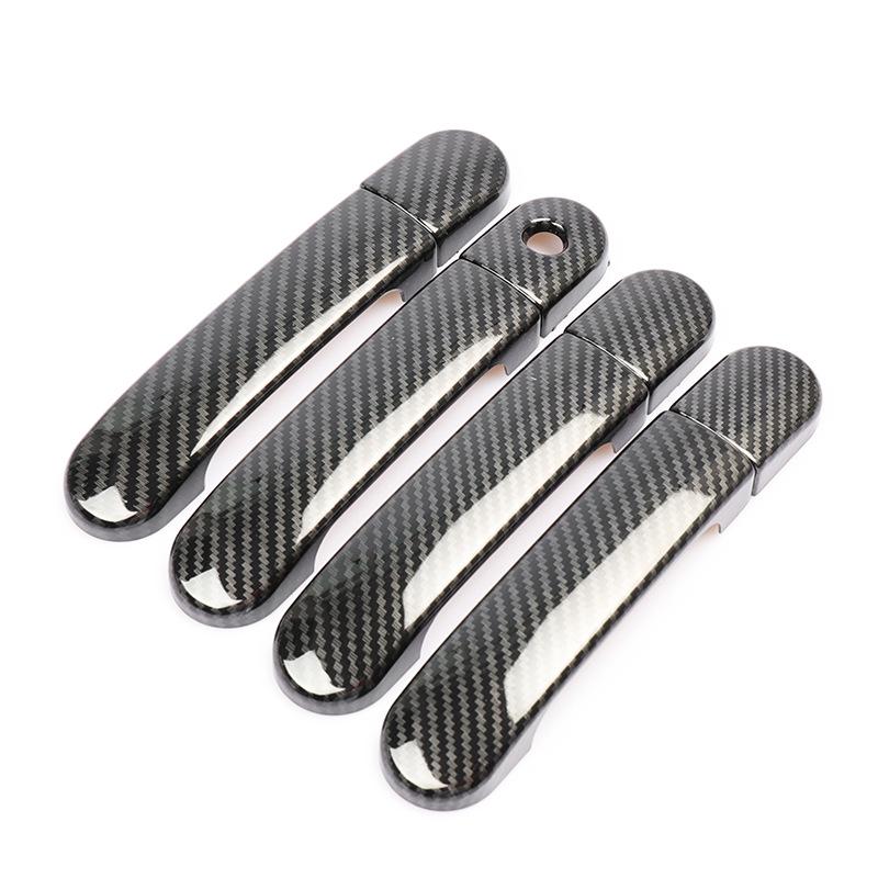 Nissan Wingroad Y12 Carbon Fiber Door Handle & Bowl Decoration (2006-2023) - Bright Black Finish