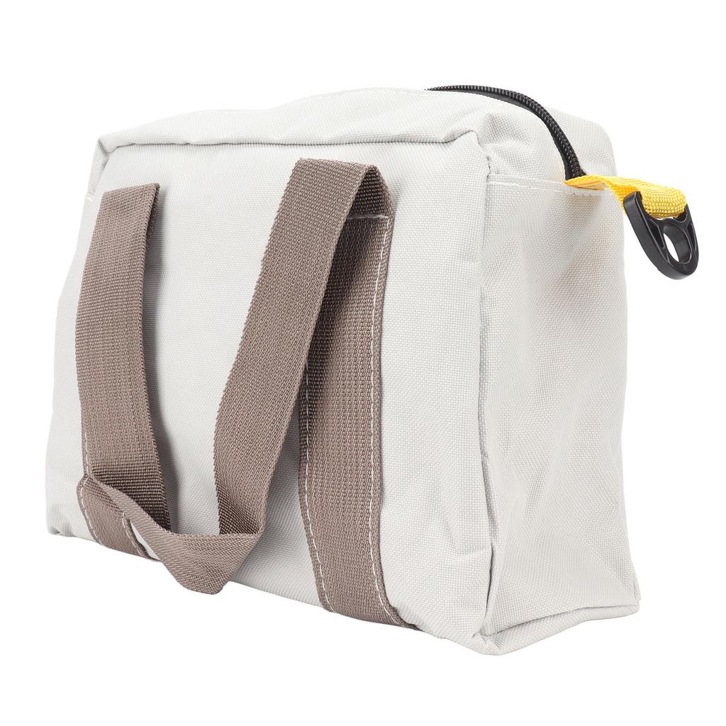 Wide Mouth Tool Bag Waterproof High Bearing Capacity Hardware Storage Canvas Case Handbag Gray