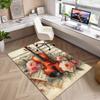 1Pc Musical elements Printed circular carpet, home door mat, outdoor travel protection carpet A7