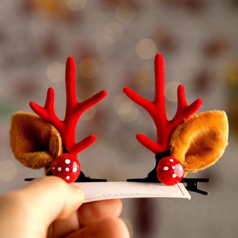 Cute Antlers Dog Cat Kid Hari Accessories Christmas Supplies for Pets Girls Santa Claus Puppy Mascotas Hairpin Hearwear