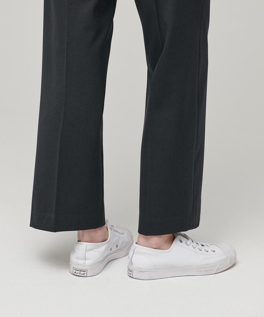 MUSINSA STANDARD WOMAN Women'S Heavyweight Fleece-Lined Straight Hidden Elastic Waist Slacks [Gray]