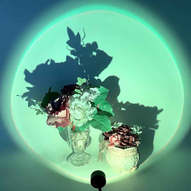 Sunset Projection Lamp USB Multicolor Atmosphere Night Light with Adjustable Stand for Living Room Home Decor Gift