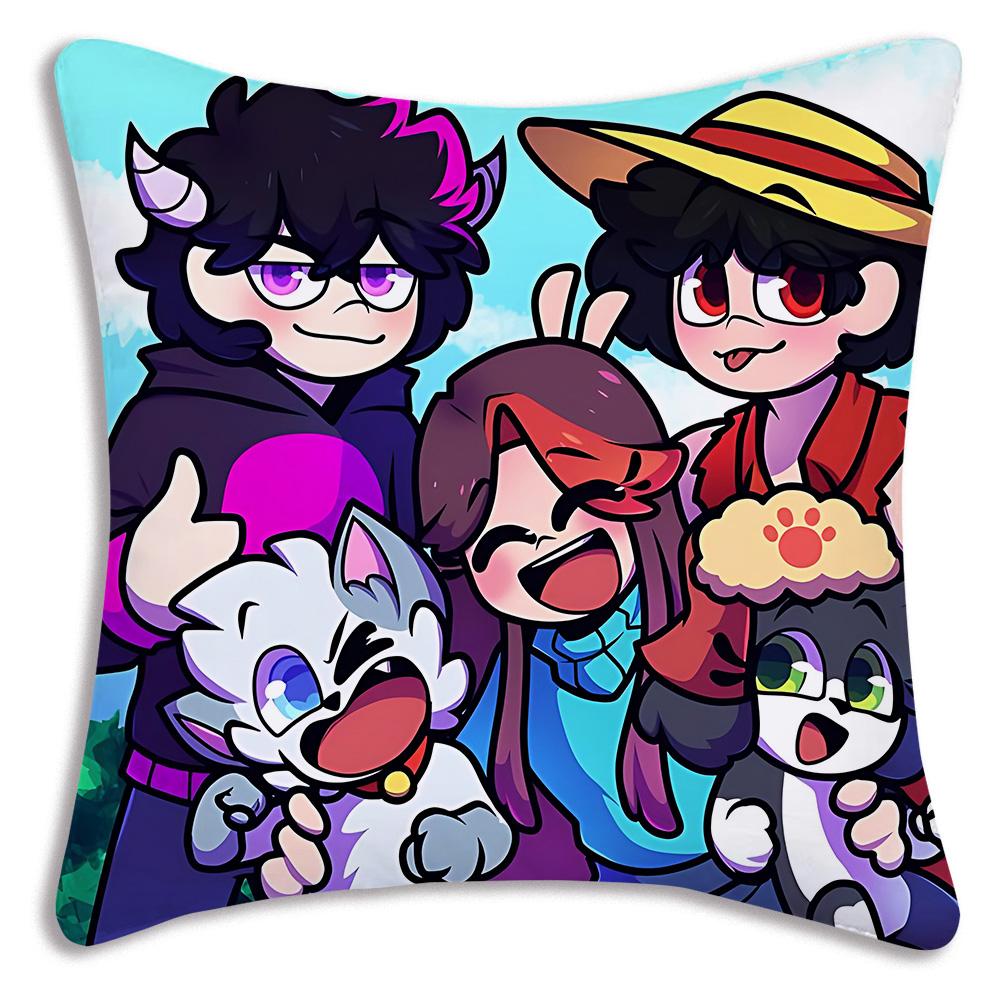 Anime For M-Mikecracks Pillow Covers Cartoon Sofa Decorative Home Double-sided Printing Short Plush Cute Cushion Cover