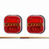 Durable Waterproof Wireless Brake Lights Square Turn Signals Wireless Trailer Lights LED Trailers Rear Lights Car Accessories
