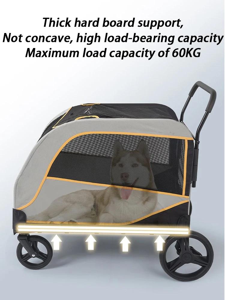 Large Dog Strollers Designer Cheap Cute Dog Strollers Luxury Foldable Dogs Stroller Heavy Duty Outdoor Portable Pet Supplies