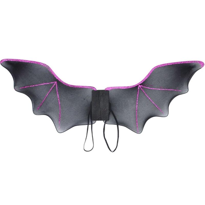 Halloween Bat Wings for Kids,Glitter Bat Wings Cosplay Bat Wing Costumes Halloween Cosplay Devil Wings for Boys Girls