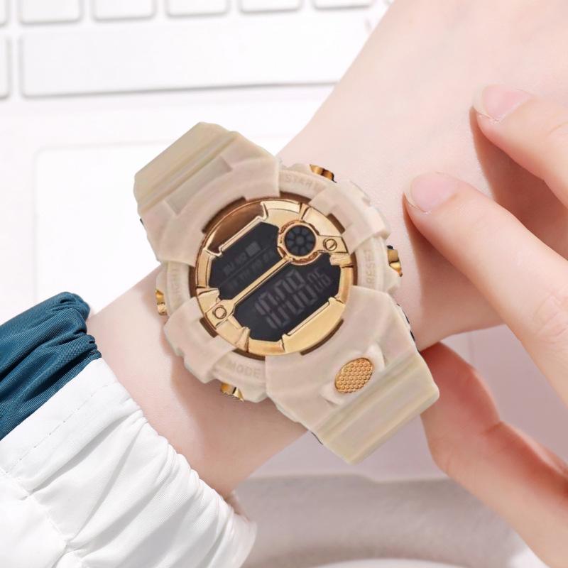 2019 Men's Trendy Waterproof Harajuku Style Matcha Green Sports Electronic Watch