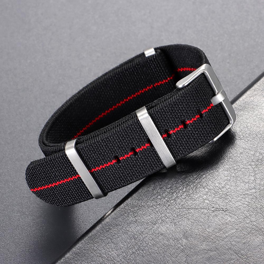 18mm 20mm 22mm Elastic Woven Watch Strap Nylon Universal Wristband Breathable Comfortable Watchband for Omega for Seiko