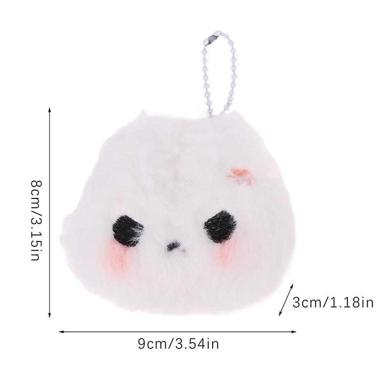 Sweet Plush Rabbit Doll Pendant Angry Crying Expression Keychain Mobile Phone Case Women Bag Decoration Keyrings Pendant Gift