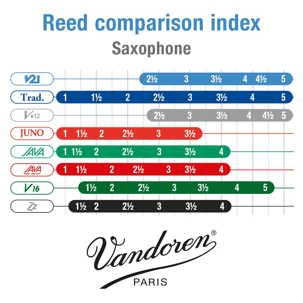 Vandoren Alto Saxophone Reed V21 Hardness 4 (10 pieces)